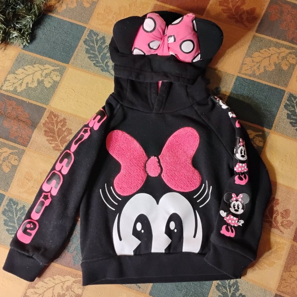 Minnie Mouse Sweater Kid Girl Size 2 Color Black & Pink